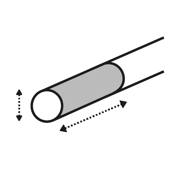 Tube length 8 x 15 mm