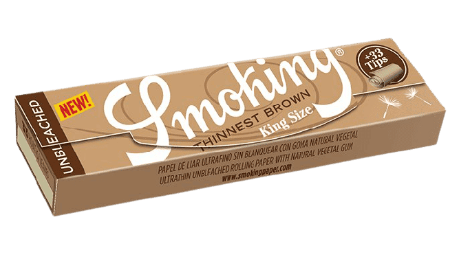 Tips SMOKING Thinnest Brown King Size Slim Rolling Papers 