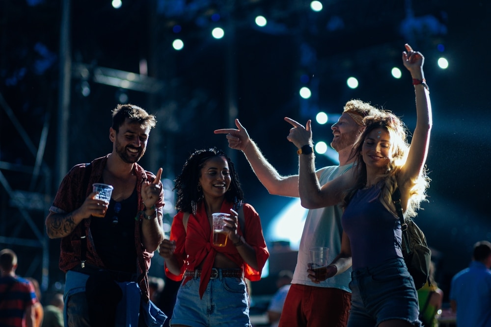 festival de música con amigos